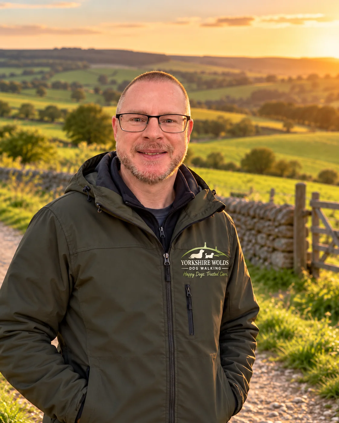 Andy, founder of Yorkshire Wolds Dog Walking